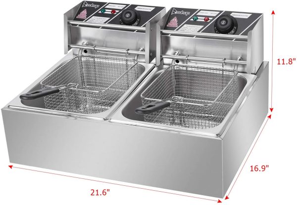crown japan katwe double fryer 6x2litres - Image 3