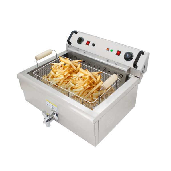 CJK 25L Commercial Stainless Steel Electric Deep Fryer - Image 4