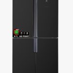 SPJ 559L 4 Door Elegant Glass  Finish Refrigerator Black