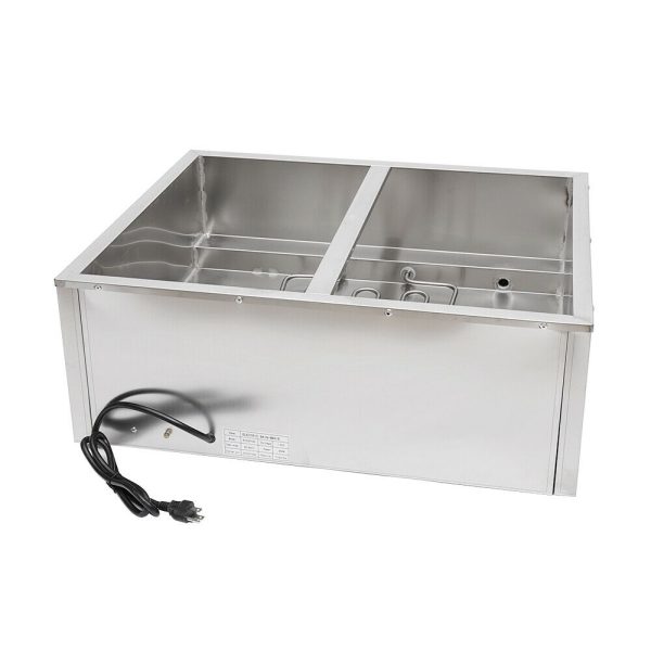 CJK Commercial Food Warmer Bain Marie 4-Pan Buffet Food Warmer Stainless Steel 850W - Image 4