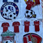 Football cake topper