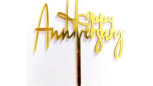 Happy Anniversary Cake Topper