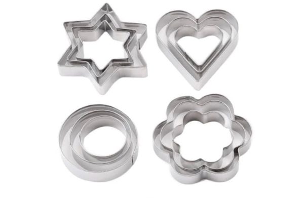 Metallic cookie cutter 12pc
