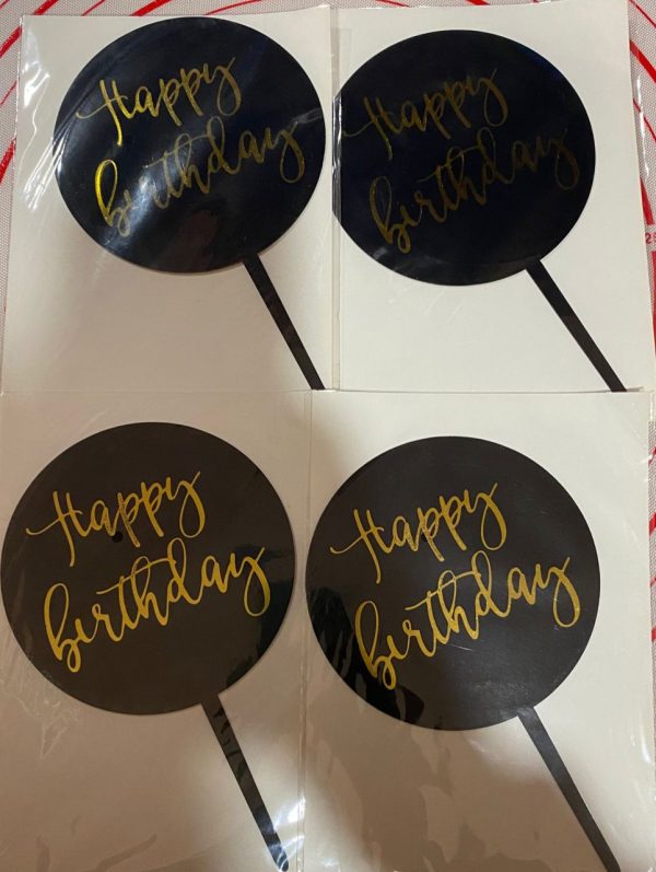 Round cake toppers