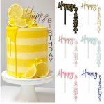 Vertical Happy Birthday Cake Topper